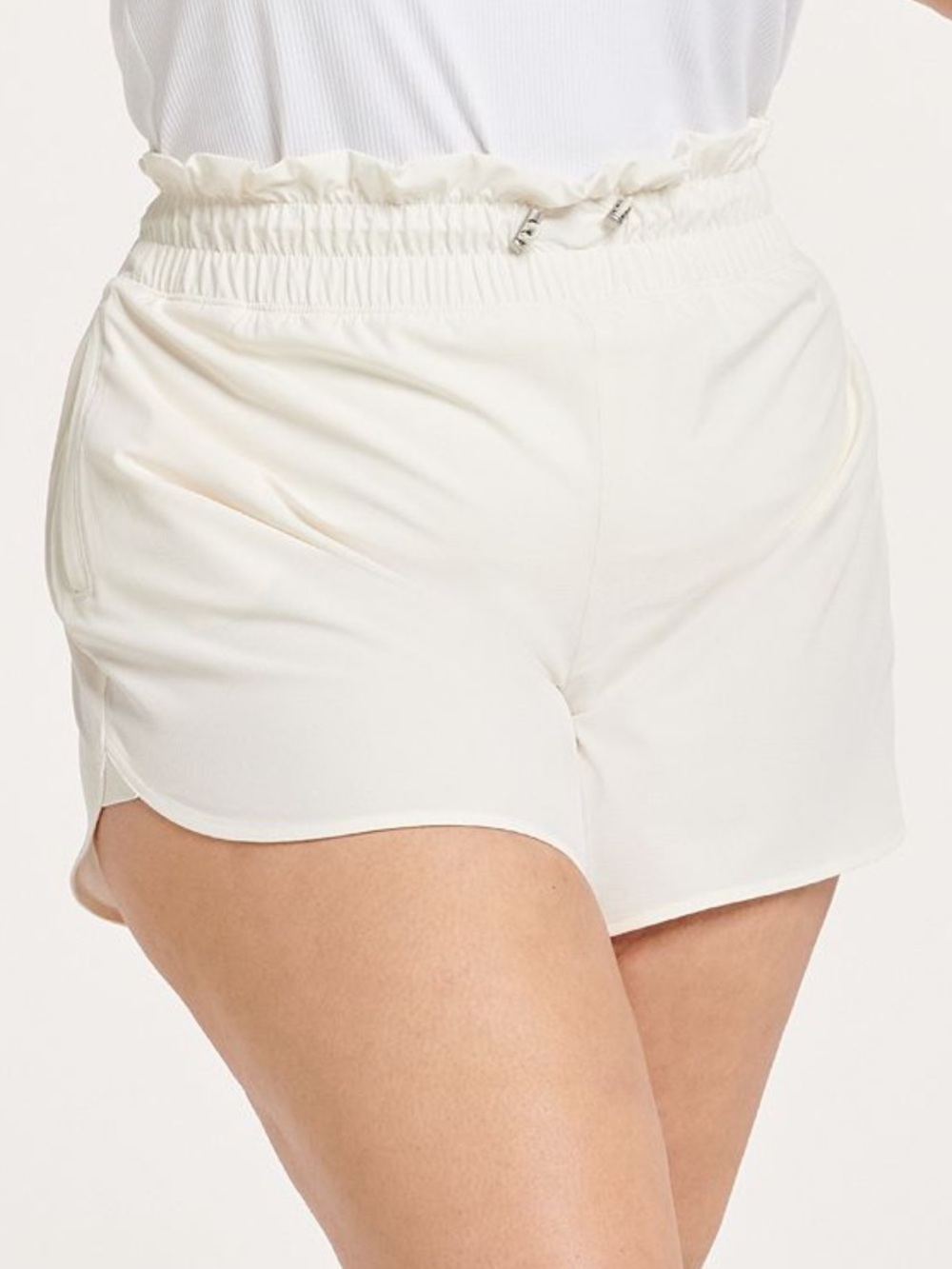 FLX Paperbag Waist Athletic Shorts - Off White - Size 2X